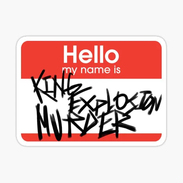 o My Name Is 5PCS Stickers for Decorations Home Cartoon Window Print Bumper Stickers Car Room Water Bottles Background Laptop