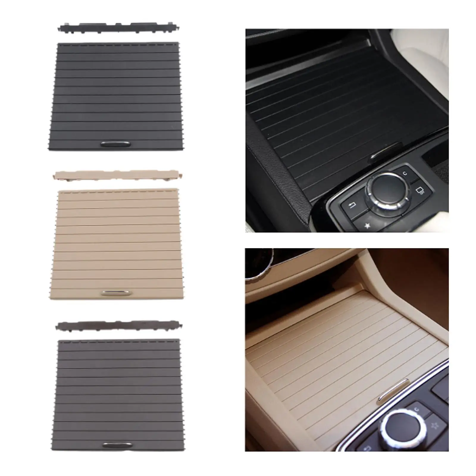 

Car Roller Blind Cover ABS Plastic Center Console Sliding Cup Holder Cover for Mercedes-benz GL X1