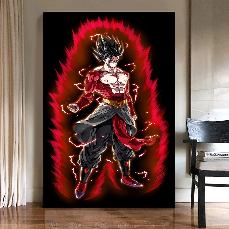 Bandai Classic Anime Dragon Ball GT Super Saiyan Sun Goku Vegeta HD Poster Living Room Corridor Room Decoration Canvas Painting