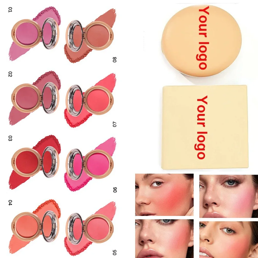 11 Color Rouge Powder Blush Single Color Face Blush Palette Private Label Custom Logo Vegan Makeup Wholesale Beauty Cosmetics
