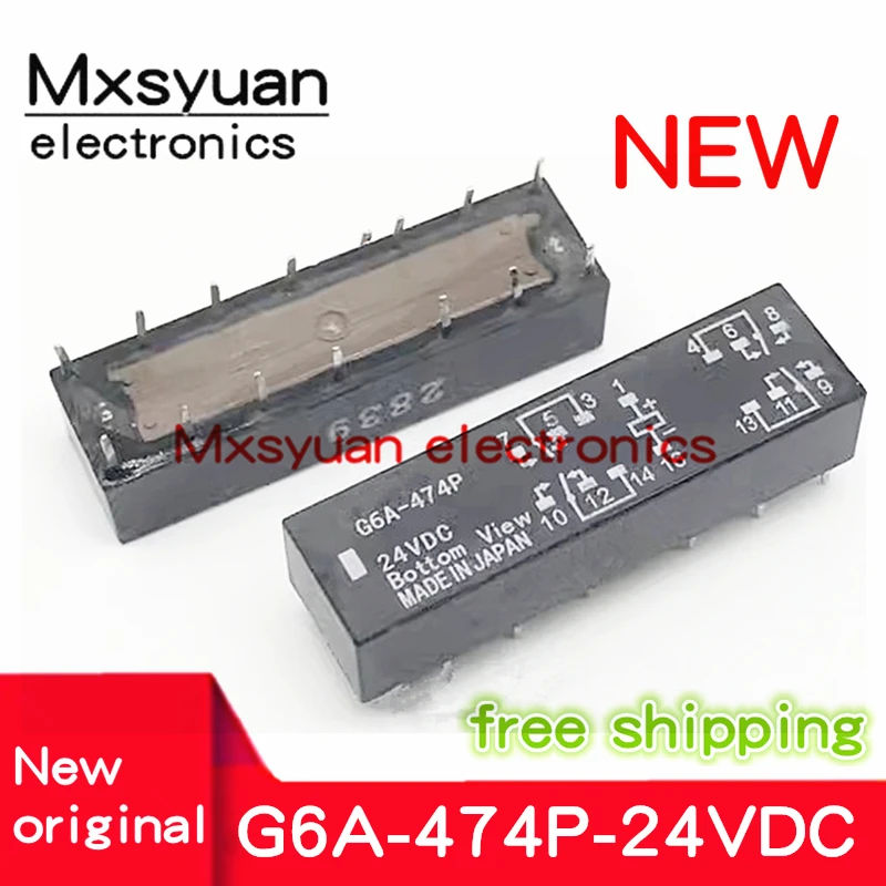 

5PCS/LOT G6A-474P-24VDC G6A-474P G6A-474P-ST-US-24VDC DIP14 Mxsyuan 100% New original