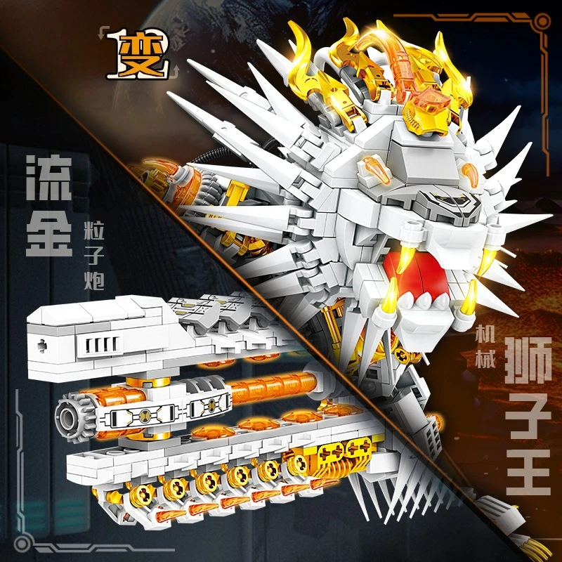 

Building Blocks Transforming Lion 8129 Educational Toy for Kids - Intelligence Development Construction Puzzle Fun