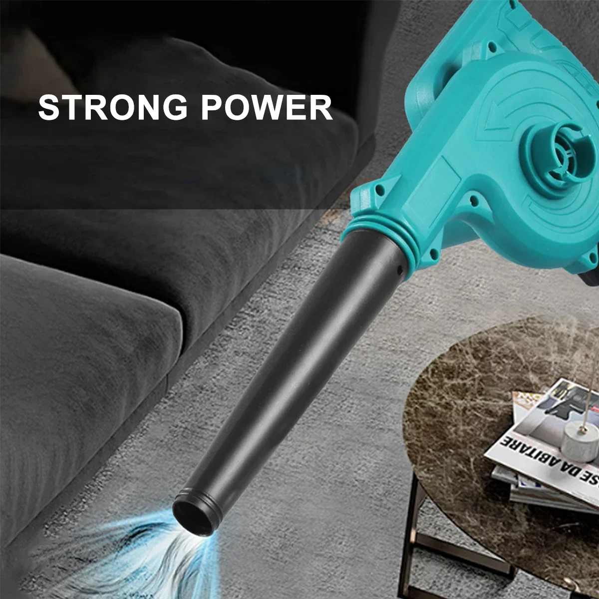 Rechargeable electric powerful turbofan car blower, used for blowing dust cleaner