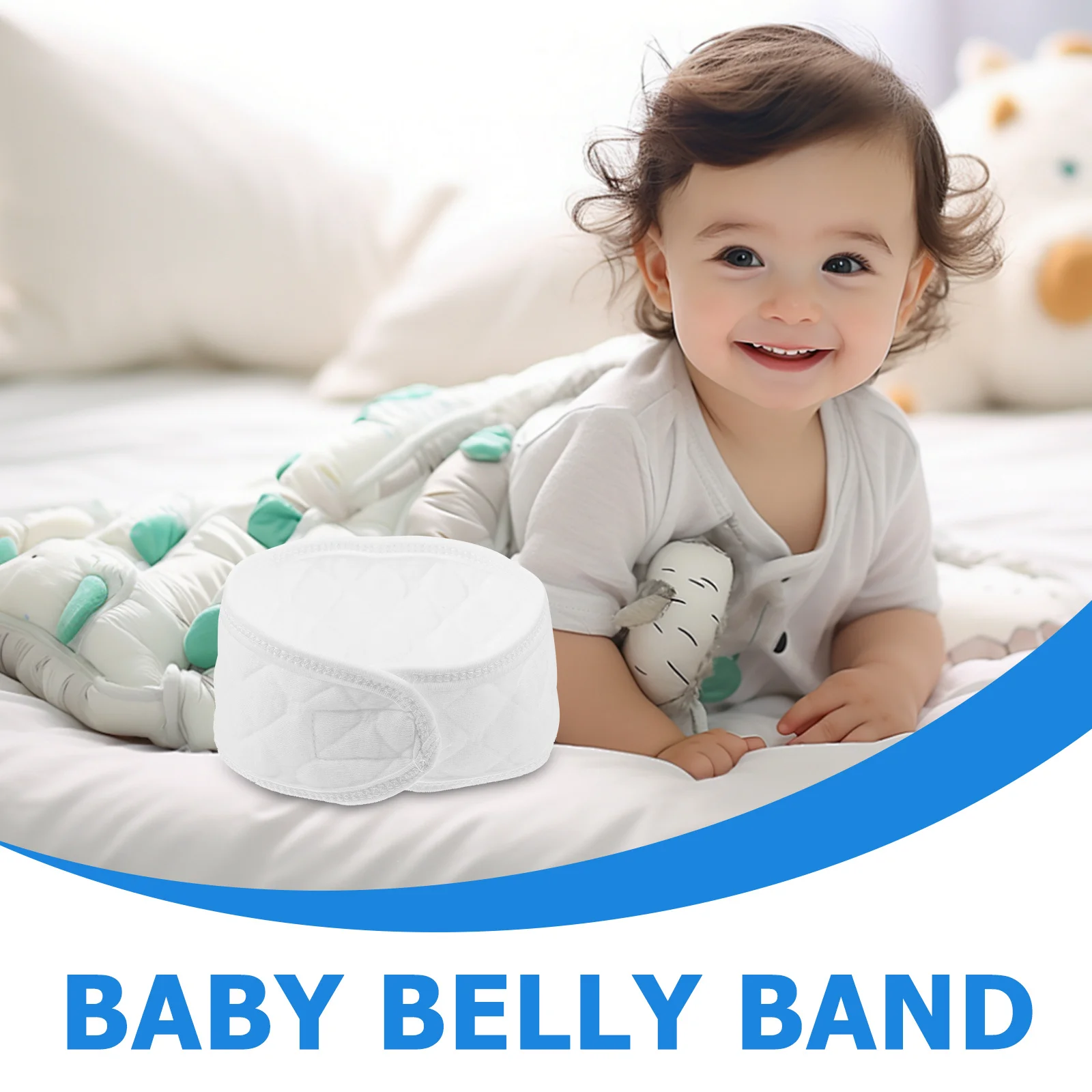 8 قطع من أربطة البطن الصديقة للبشرة من القطن لحديثي الولادة تقلل من أربطة بطن الأطفال من المغص والفتق #3