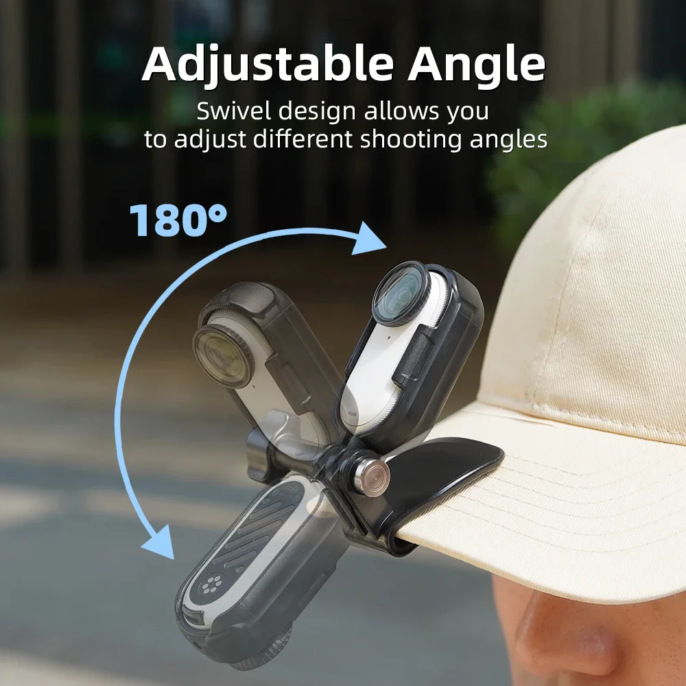 Flymile Baseball Cap Hat for Insta360 GO3/GO3S Camera Quick Release Antiskid Cap Clip Vertical & Horizontal Border Holder