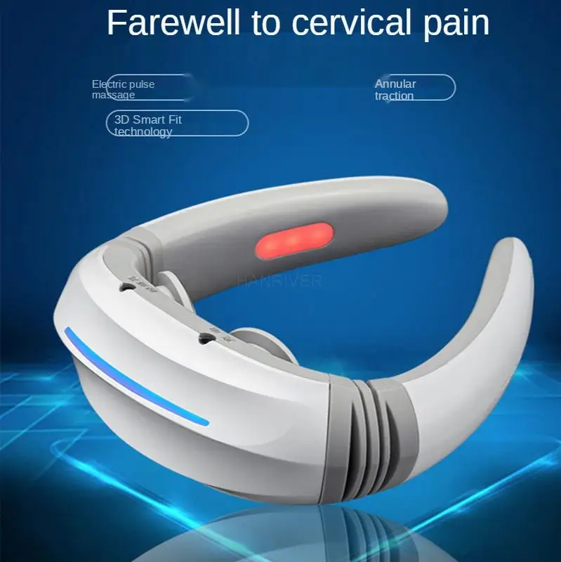 Heating intelligent voice cervical massager pulse physiotherapy instrument neck massager charging shoulder and neck massager