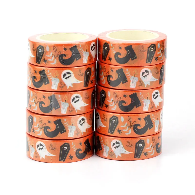 NEW Bulk 10pcs/Lot Decorative Cute Halloween Washi Tape Set Scrapbooking Journaling Adhesive Masking Tape Kawaii Stationery