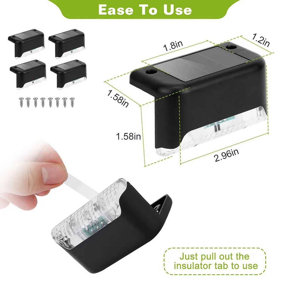 Luzes solares LED para exterior, Sun Power, Lâmpada de parede impermeável, Decoração do jardim, Cerca de escada, Varanda, Pequena luz noturna