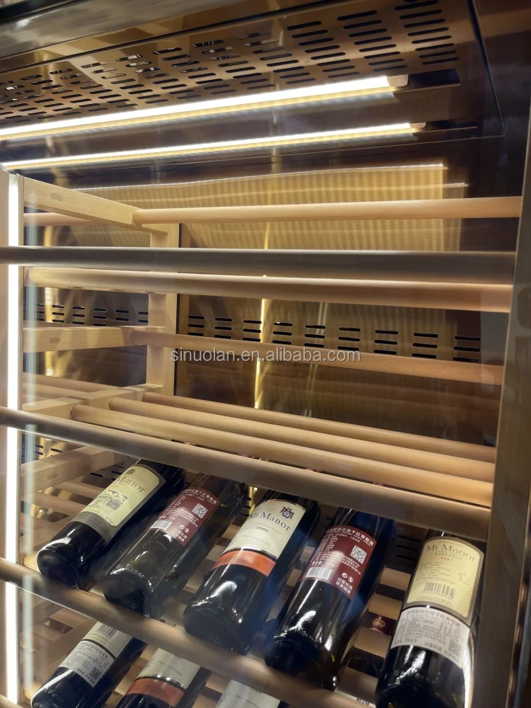 OEM 와인 쿨러 캐비닛 고품질 설치 온도 조절 맞춤형 유리 샴페인 디스플레이 와인 저장고 와인 바