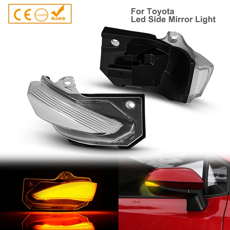 

2x Dynamic Turn Signal Light Side Mirror Sequential Lamp Blinker Indicator For Toyota Corolla E210 Sienta XP170 Yaris XP210 2020