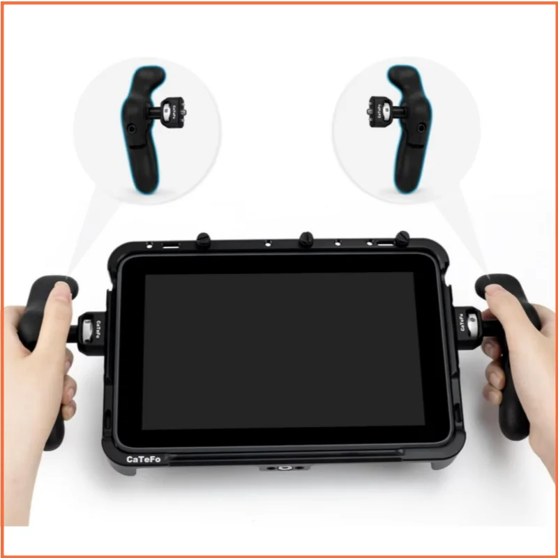 CaTeFo Side Handle Camera Handgrip with 1/4 Screw and Locating Pins for DSLR Camera Cage Smartphone Cage iPad Cage