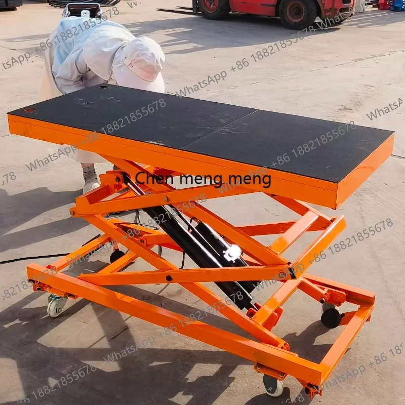Electric Folding Scissor Lift Table  Hydraulic Mobile Platform for Tile Installation & Renovation Work  Adjustable Height 400kg