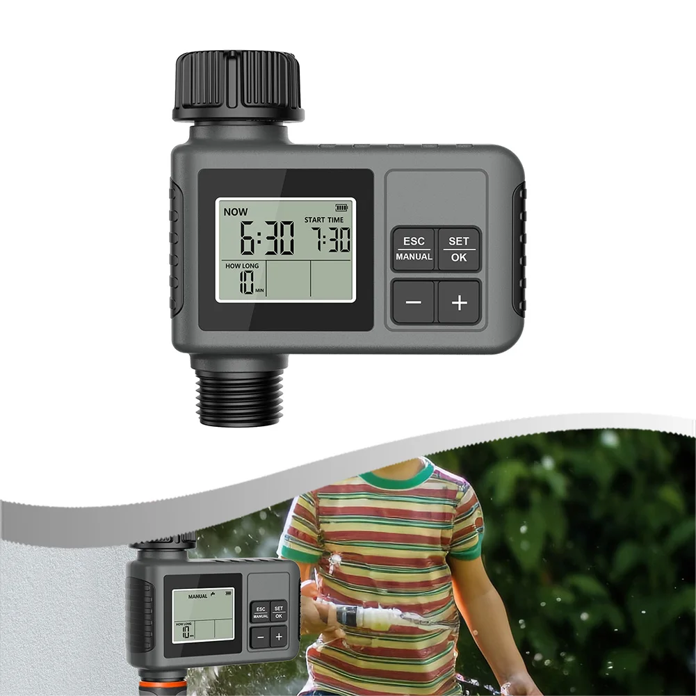 Irrigation Timer with Rain Delay and Manual Watering Option Automatic Controller for Precise Lawn and Garden Watering