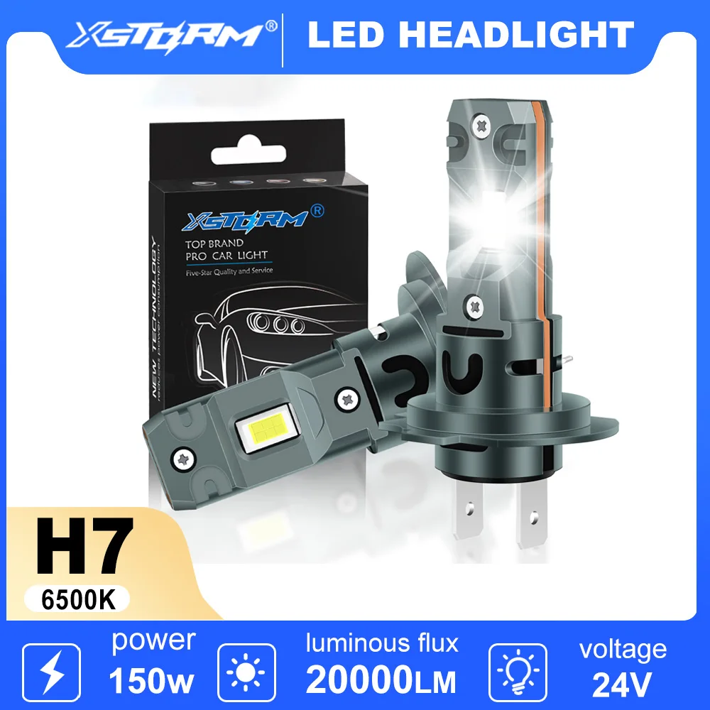 XSTORM H7 LED Light Bulbs 9005 9006 H7 LED Headlight Canbus 150W 2000LM CSP Car Headlamp Diode Lamps 12V 6500K Auto Lights
