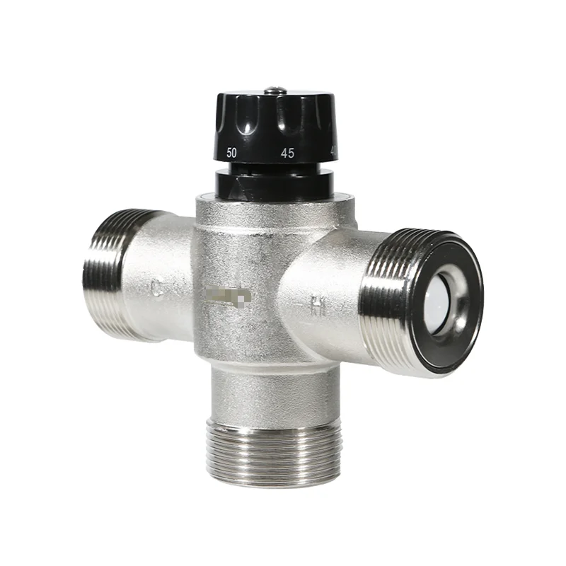 High Quality Electric G Threaded DN40 DN32 Brass Mixing Valve for Shower System Water Temperature Control Hot/Cold Water OEM