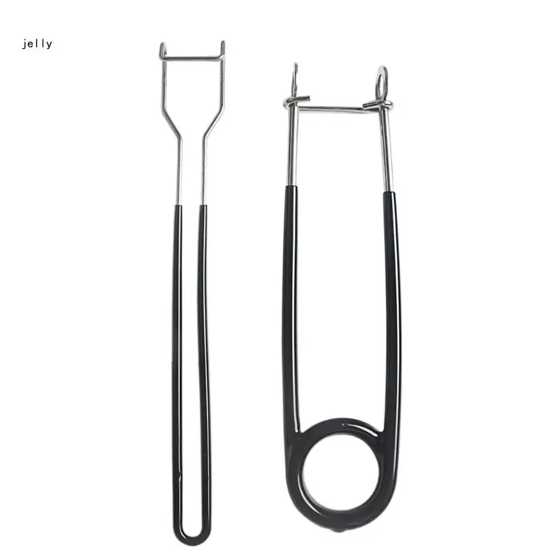 448C 2Pcs Mouth Opener Fishing Tool Set for Hook Extraction Fish Mouth Jaw Spreader