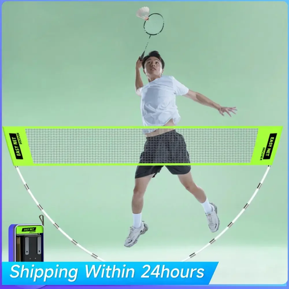 

Professional Badminton Net Portable Tennis Net Easy Setup Height Adjustable Volleyball Net with Carry Bag for Kids Adults