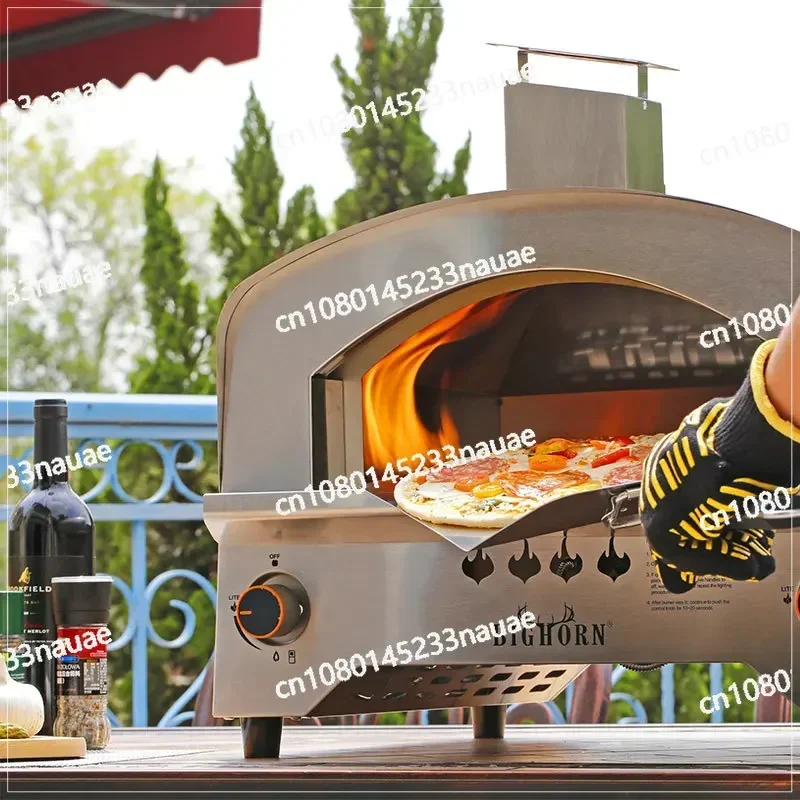 Large Gas Pizza Stove Traditional Kiln Italian Oven Stainless Steel Grill Outdoor Family Villa