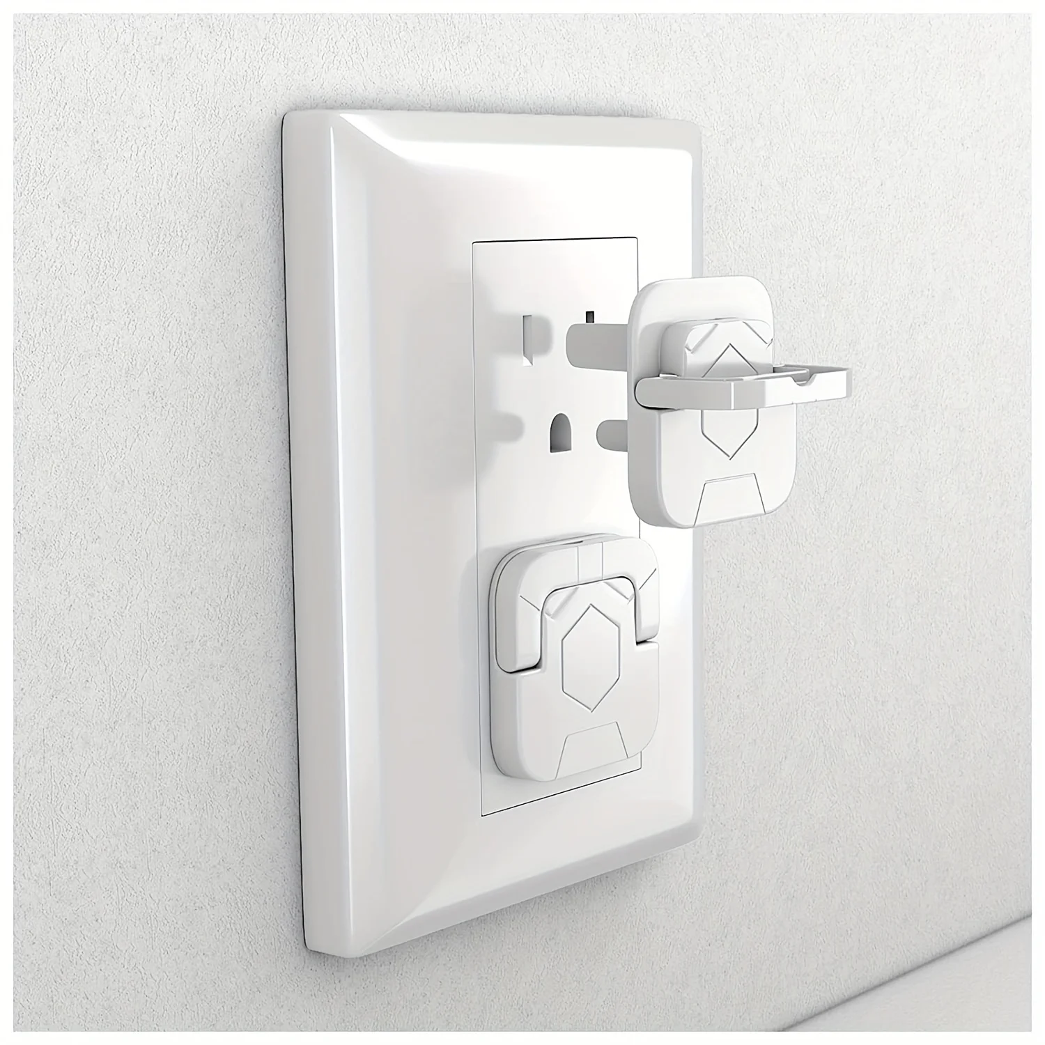 1-20pcs Outlet Covers Baby Proofing Safety -Child Secure Electric Plug Protectors With Hidden Handle Square
