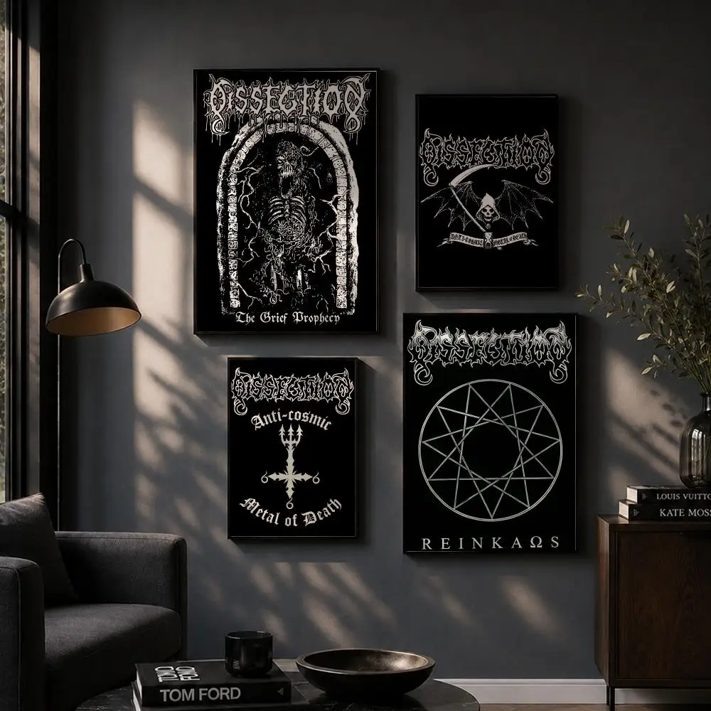 Heavy Metal band D-Death Dissection Poster HD Home Wall Stickers House hallway Living Room Bedroom Bar Office Decor Art Prints