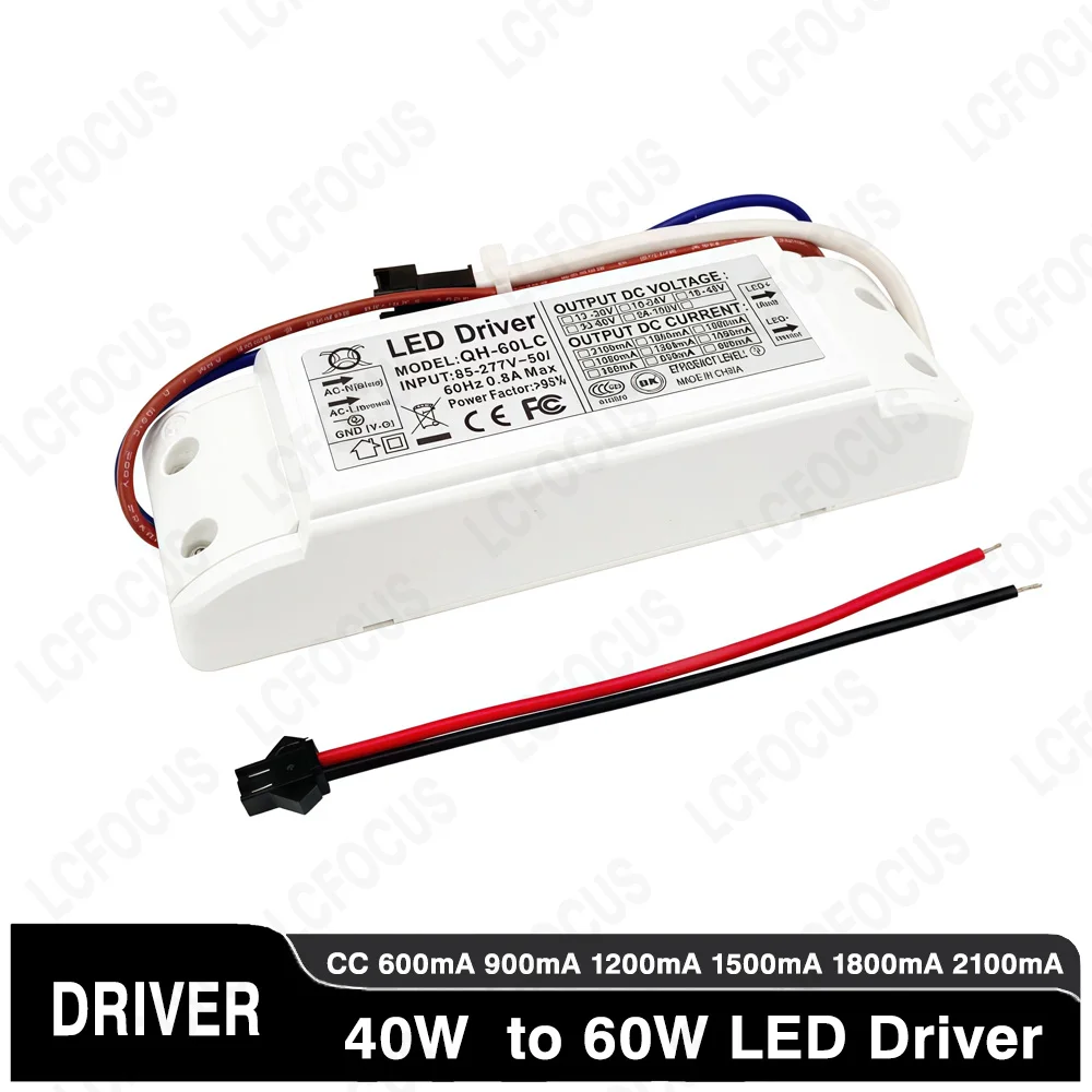 

40Вт 45Вт 48Вт 50Вт 60Вт Светодиодный драйвер DC54-96В 36-65В 18-39В 18-30В 600мА 900мА 1500мА 1800мА 2100мА Источник питания Трансформаторы освещения