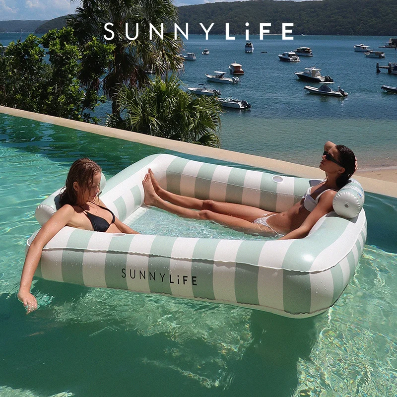 معدات السباحة لأريكة حمام السباحة ذات الصف العائم المزدوج #5