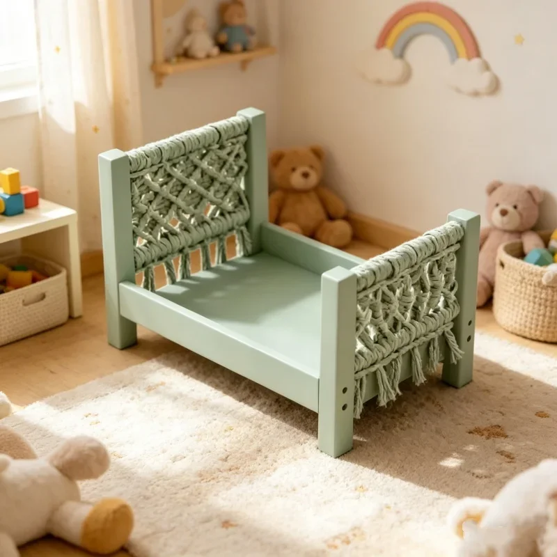 solid-wood-newborn-prop-bed-40x285x305cm-handcrafted-disassemblable-baby-doll-bed-studio-photography-practical-accessory