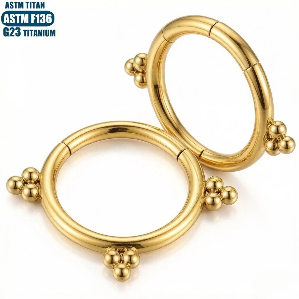 ASTM F136 Titanium High Quality Zircon Hight Segment Nose Rings Open Small Septum Piercing Helix Lobe Body Jewelry 16G
