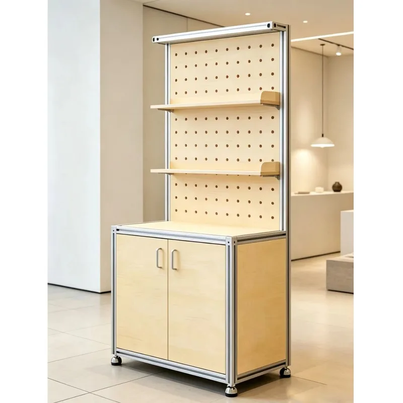 Aluminum profile marine panel display cabinet product display hole plate rack