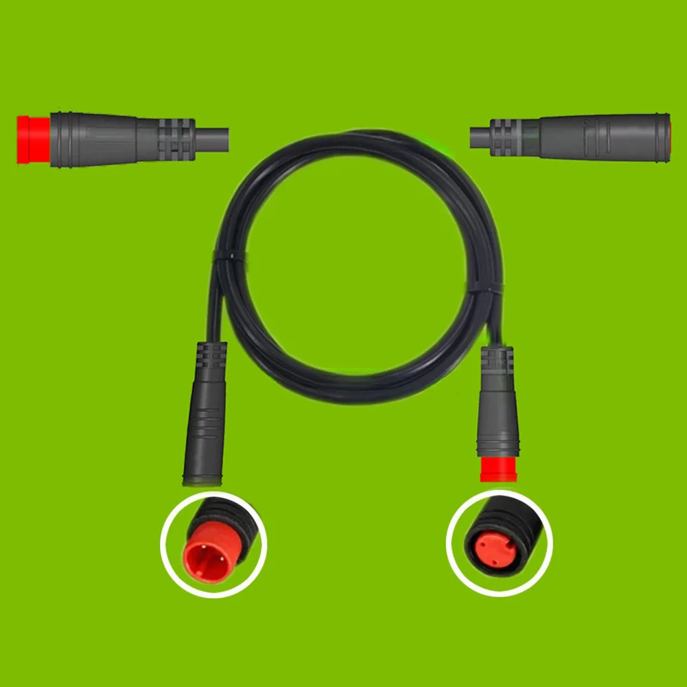 Electric bike 2 pin brake extension cable waterproof with male to female connectors for scooter and ebike 830mm length PVC