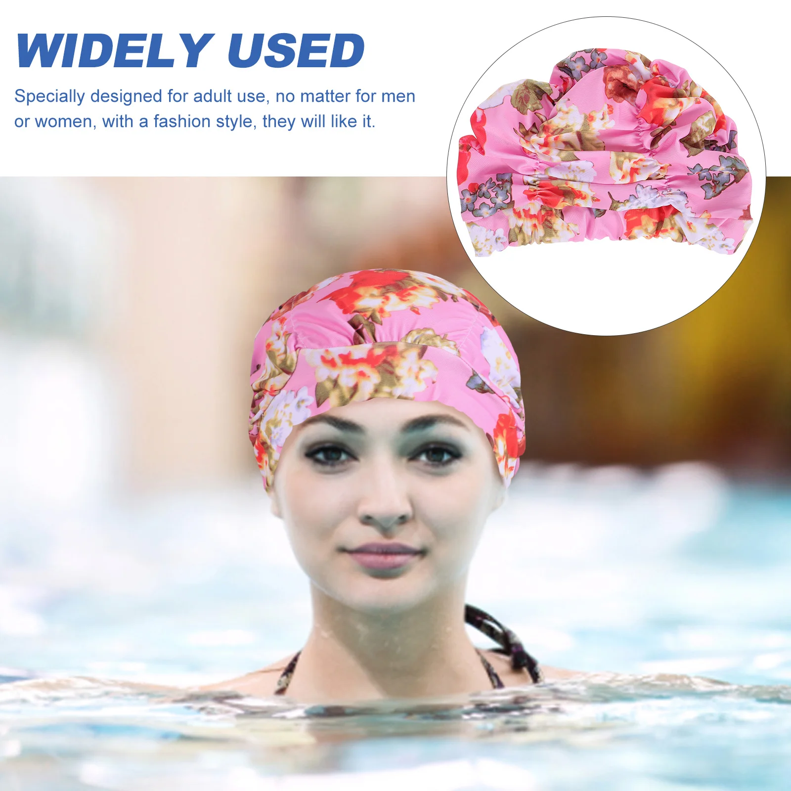 

Swim Cap for Braids and Dreadlocks Swimming Women Major Hat Nylon Long Hair Miss