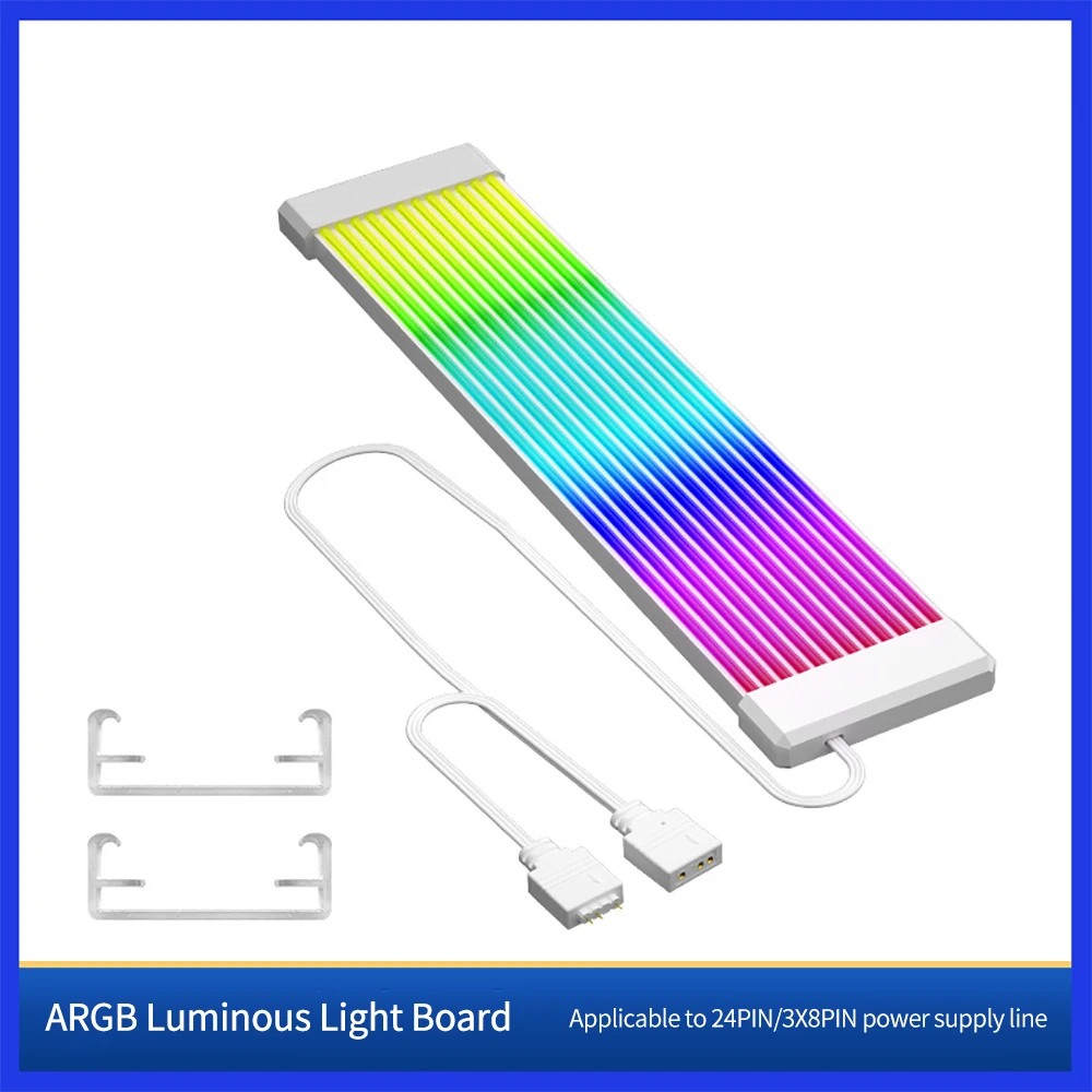 5V RGB LED ริ้วสายไฟบาร์ Arc SYNC BOARD สำหรับ24PIN 8PIN เมนบอร์ดสายไฟต่อขยาย Aura SYNC ไฟแถบไฟ LED ที่มีความยืดหยุ่น