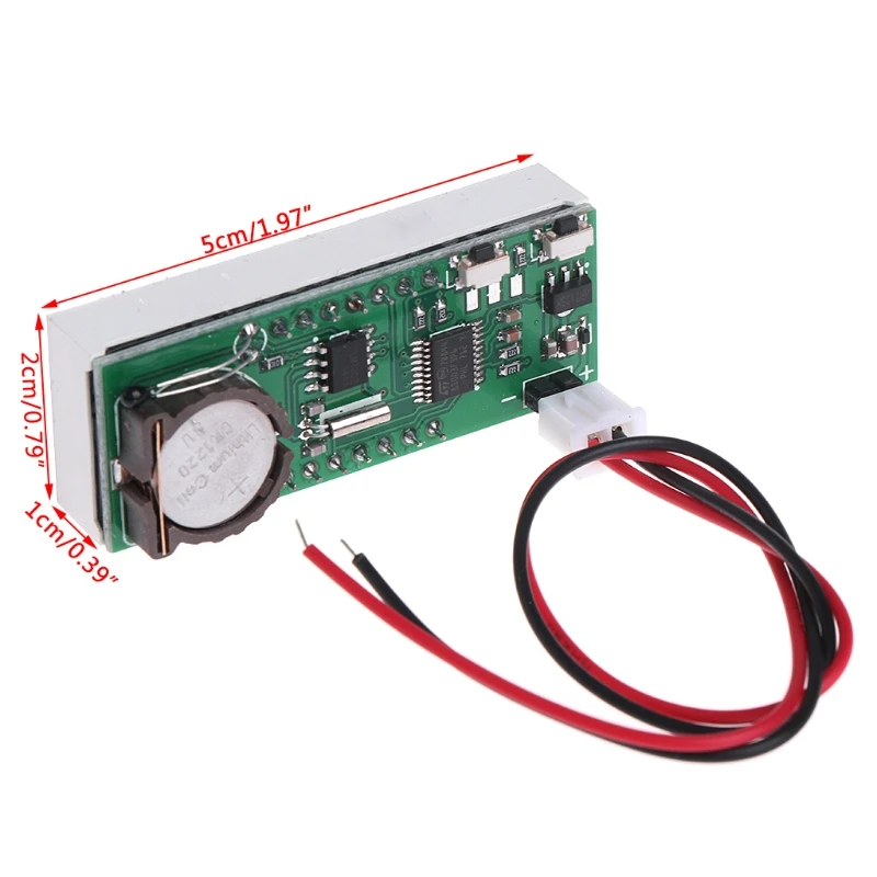 3 IN 1 Mini Car Digital Clock Thermometer Voltmeter LED Display Digital Timer Auto Interior Modification Electronic Accessories