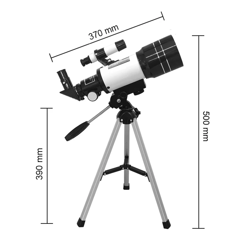 Telescopio astronomico con vista ampia da 70 mm 150X Principianti Monoculare per osservare la luna con tavolo treppiede Telescopio regalo di compleanno per bambini