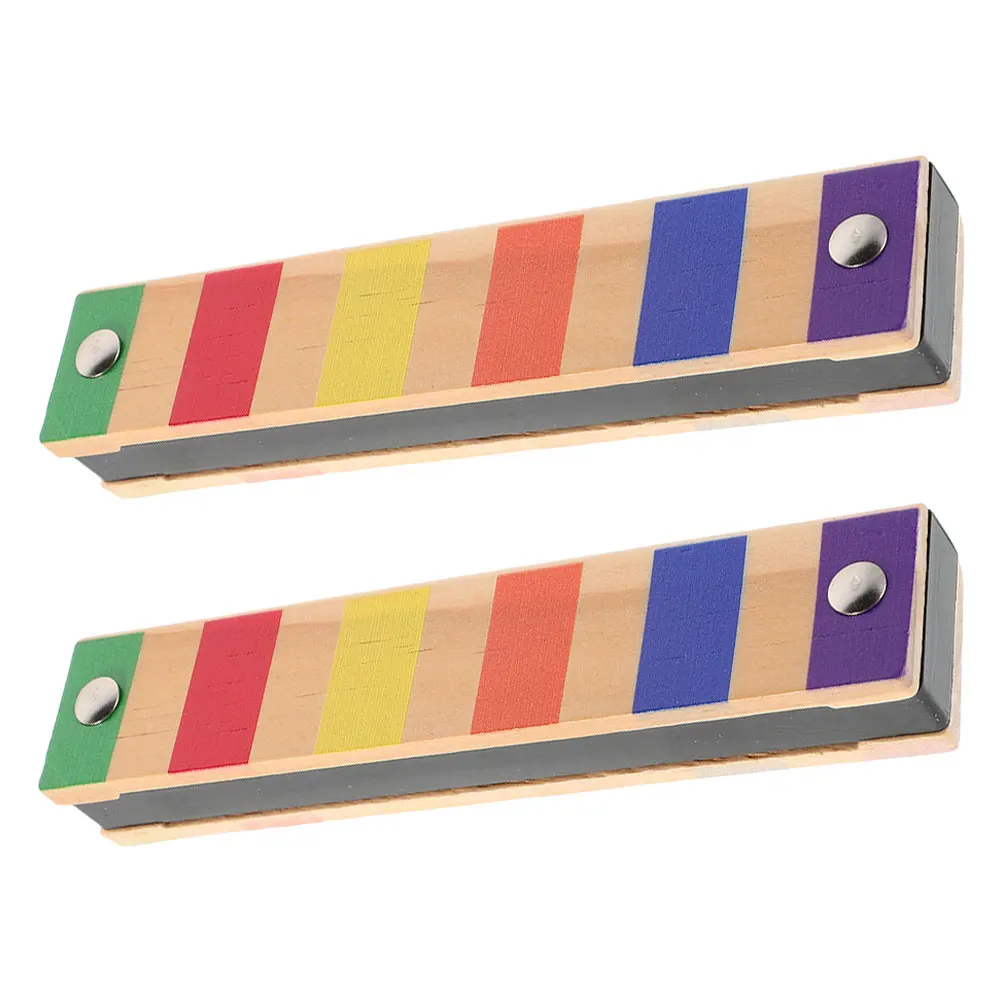 

2pcs Kids Wooden Harmonica 16 Hole Bright Color Musical Instrument For Children Beginner Learning Preschool Music Education
