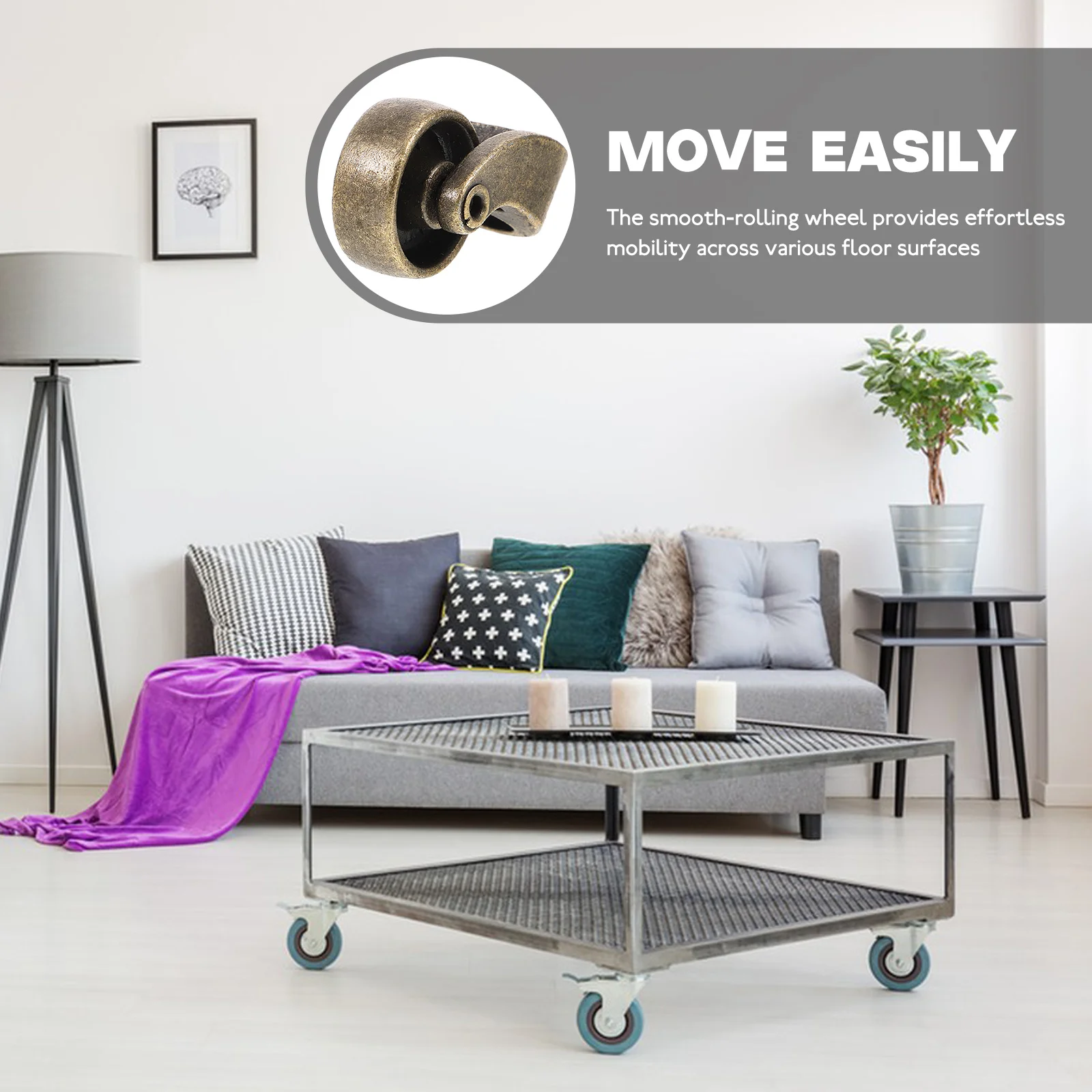 

Sofa Caster Replacement Zinc Alloy Universal Pulley Couch Leg Wheel Mini 532 Copper niture Hardware Durable Smooth