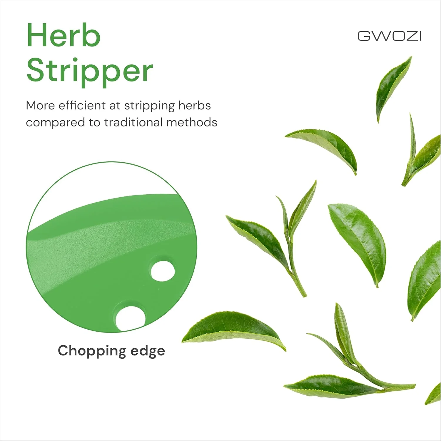 허브 스트리퍼 도구 - 8개 구멍 허브 잎 스트리퍼 - 주방 허브 스트리핑 도구 - 케일, 씨로렌스용 플라스틱 녹색 식물 스트리퍼