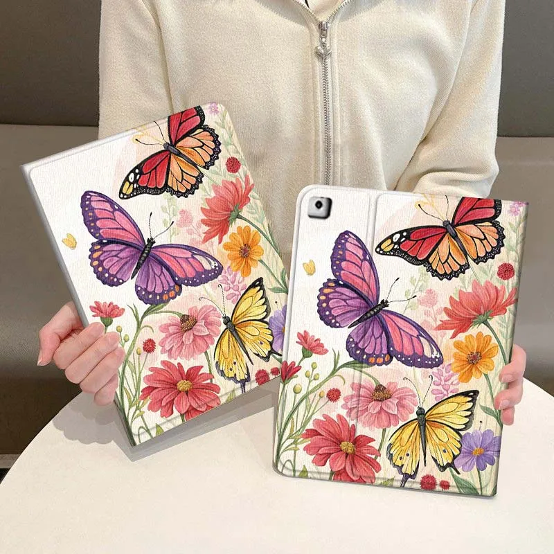 

Чехол для планшета с дизайном в виде бабочки для iPad Pro, Air, Mini 1, 2, 3, 4, 5, 6, 7, 7th, 8th, 9th, 10th, 11th, 10.2, 9.7, 10.5, 10.9, 11 дюймов