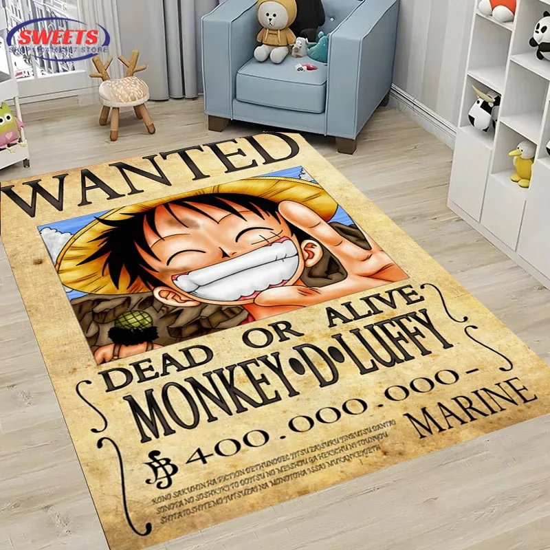 3D Pringting Cartoon 0NE P-P1ECE Carpet for Living Room Kid's Bedroom Sofa Doormat Kitchen Floor Tapete Anti-slip Decor Alfombra