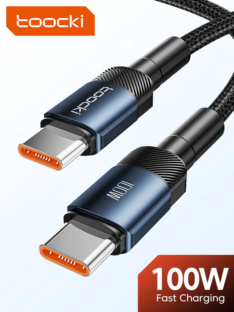 Kabel do szybkiego ładowania Toocki 100W/60W USB C na Type C do iPhone 17 16 Samsung PS5, kabel do szybkiego ładowania i transmisji danych Type C do Xiaomi — 2