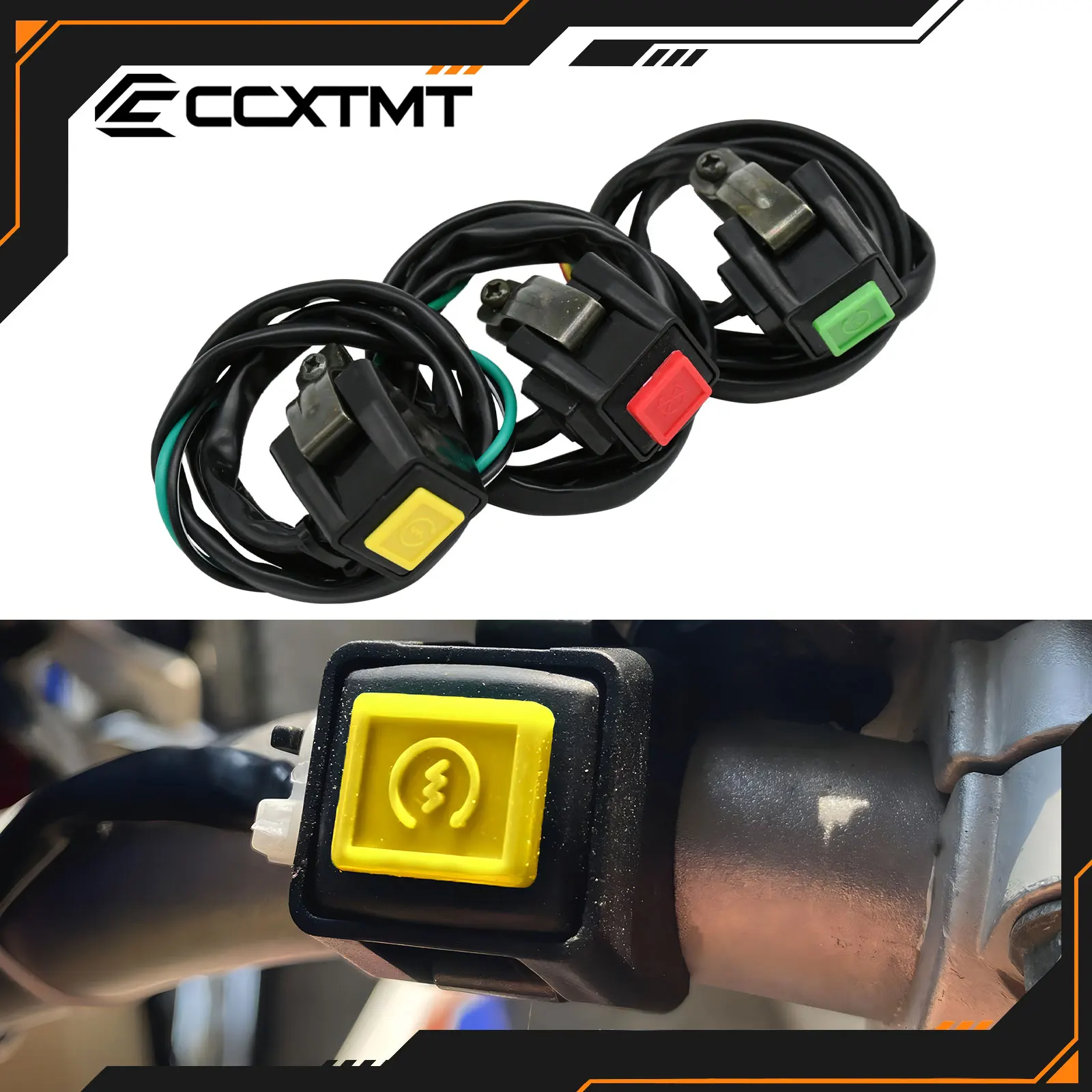 

Motorcycle Square Button Switch ON/OFF Engine Starter Switch 22mm Handlebar Ignition For KTM Yamaha Honda Kawasaki EXC SXF XCF