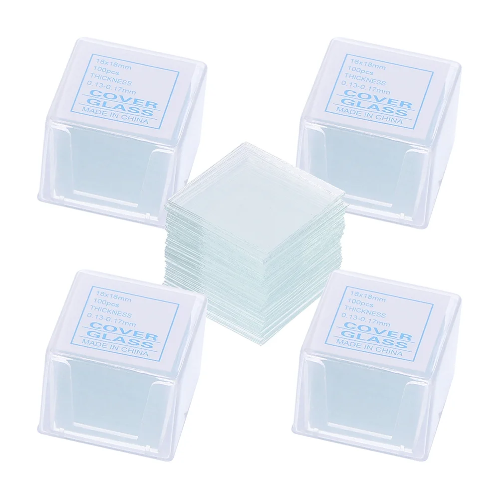 500Pcs Microscope Cover Slips Transparent Square Glasses Robust Specimen Preparation Consumable for Educational Institutions