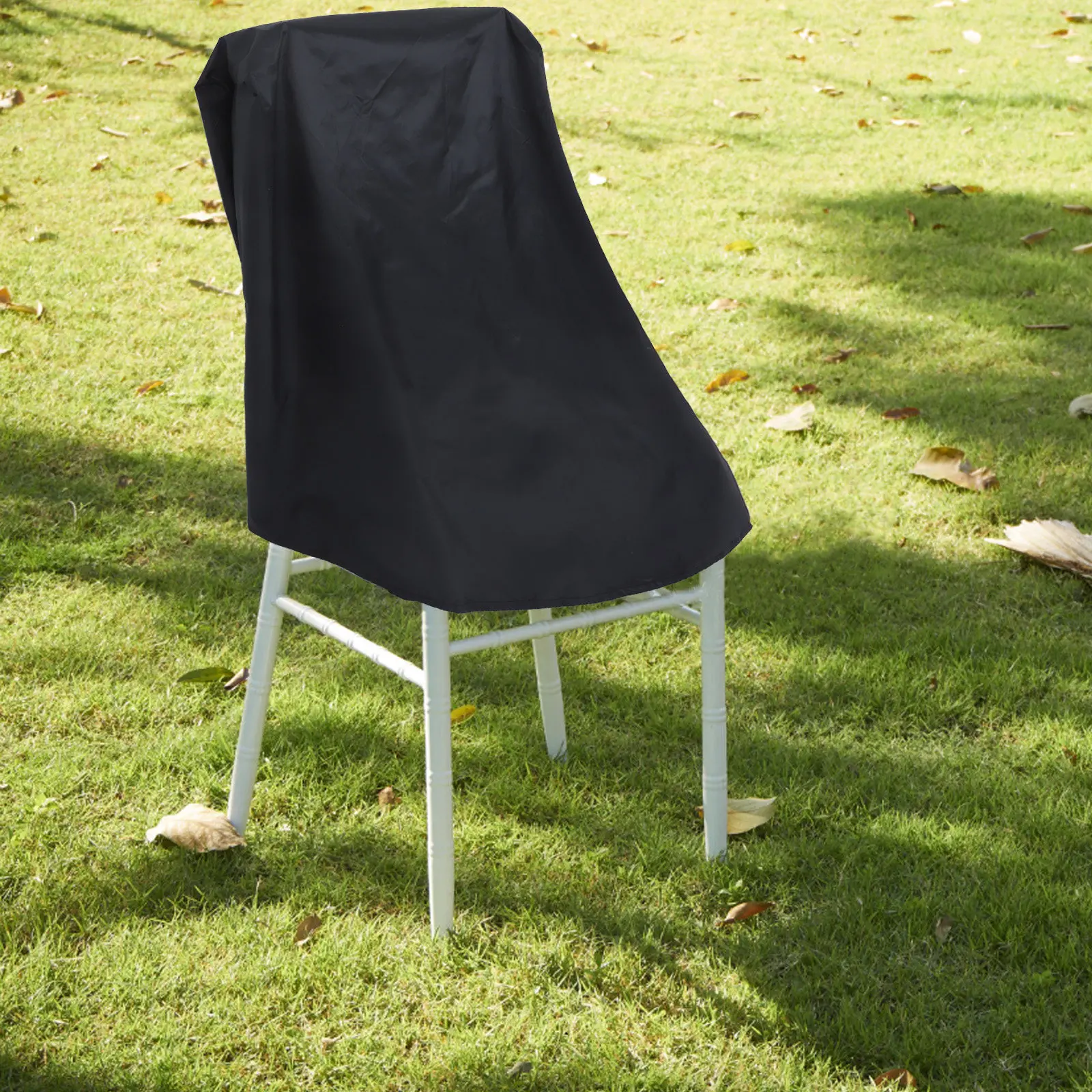 Folding Chair Covers Outdoor Waterproof Dustproof Drawstring Secure Fit for Patio Lawn Garden Reclining Lounger Uv Resistant