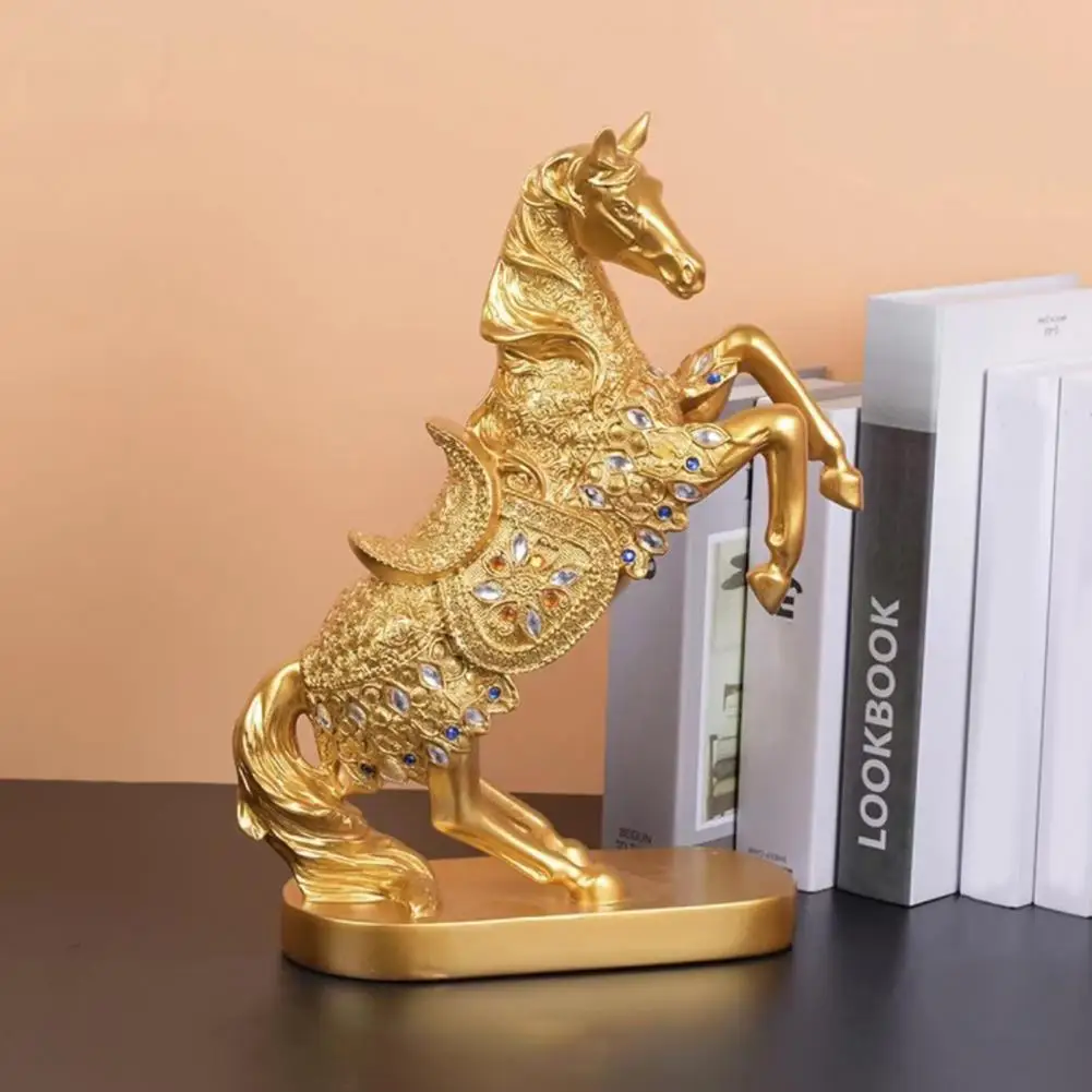 Horse Ornament for Home Decor Success Horse Ornament Resin Figurine Artistic Good Luck Horse Statue Modern Home Desk Wine