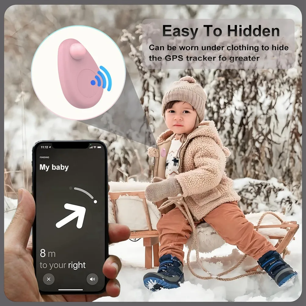 

-September Kids Silicone Waterproof Holder For Airtag GPS Tracker Case With Safety Pin