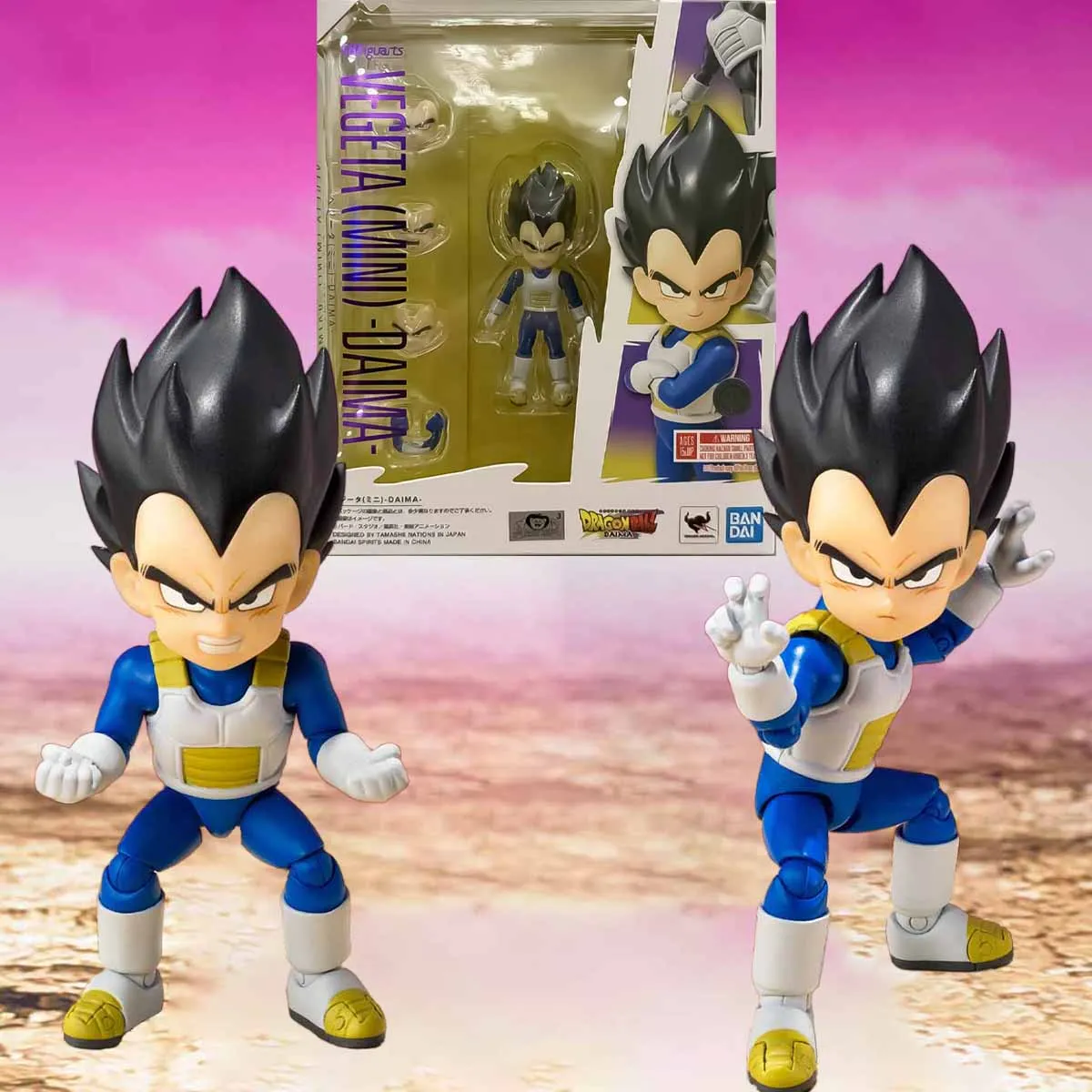 

BANDAI натуральная модель S.H.Figuarts SHF Dragon Ball Vegeta MINI DAIMA аниме фигурки героев модель коллекция подарки игрушки 7 см