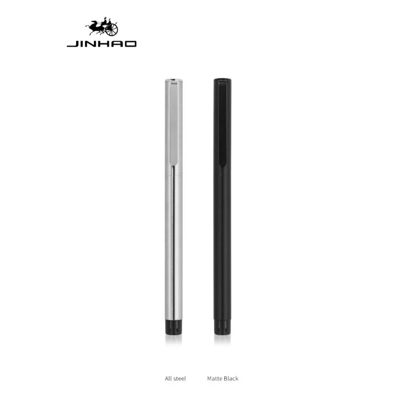Matte Black Fountain Pen Fine Metal Nib 65 Series Pen All Steel/ Matte for Business Office Writing