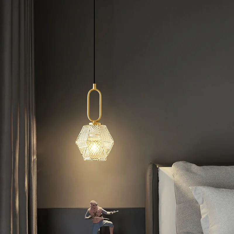 TYLA Contemporary Brass Pendant Lamp LED Gold Copper Hanging Lights Simple Creative Decor For Home Bedroom