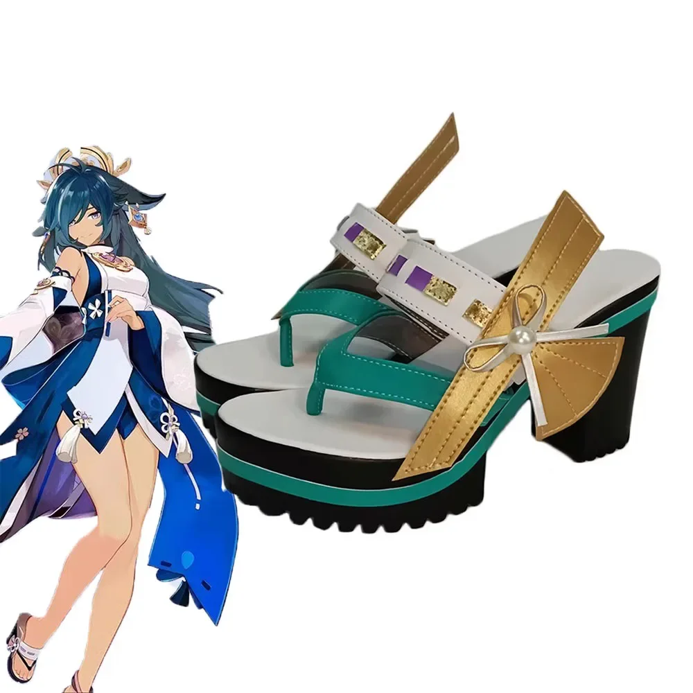 

Game Genshin Impact Yae Miko Xiao Cosplay Shoes PU Leater Boots Women Anime Carnival Party Halloween Costume Accessories
