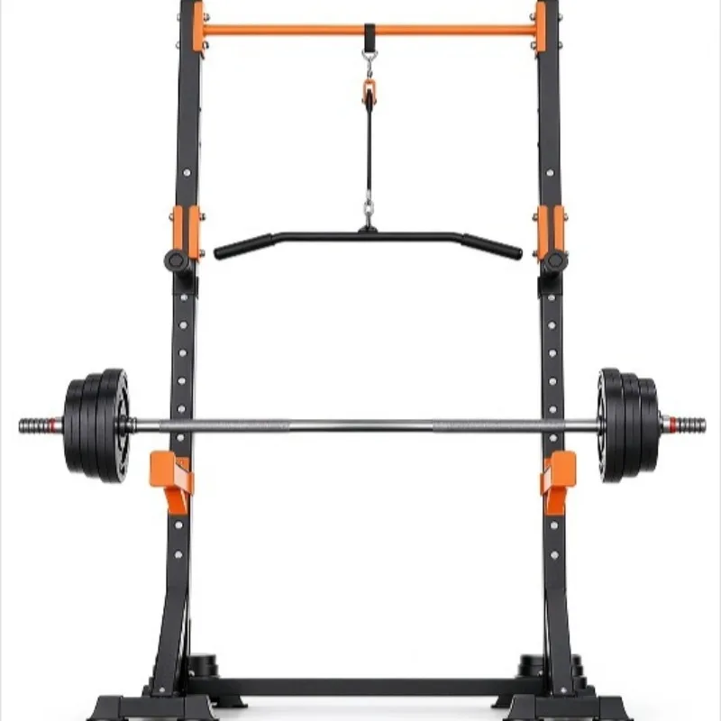 New Adjustable Multi Function Squat Rack Weight Bench Home Gym Pull Up Bar Bench Press Barbell Power Cage Adjustable Durable